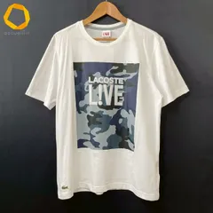 #snc ラコステライブ LACOSTE LIVE Tシャツ カットソー  L 白 紺 黒 半袖 ロゴ 迷彩 メンズ [966662]