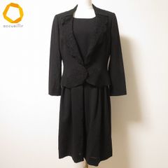 美品】ユキトリイ 絹 セレモニー 11号 L 濃紺 上品 セットアップ 