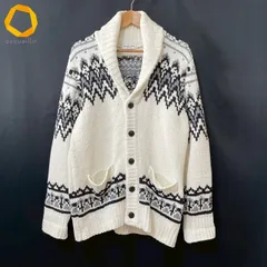 #anc ジェラートピケオム GELATO PIQUE HOMME カーディガン M 白 黒 グレー ノルディック ポケット メンズ [990572]