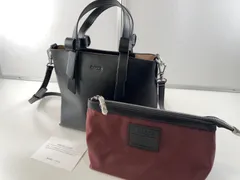 ★美品 未使用品？ BARCOS バルコス トートバッグ 2way ショルダーバッグ ポーチ付 黒 レザー中古品 管理2M253