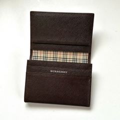 現行✨新品・未使用 バーバリー 名刺入れ ノバチェック レザー ロゴ型