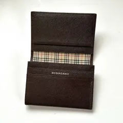 バーバリー　BURBERRY 名刺入れ　カードケース　ノバチェック　ダークブラウン