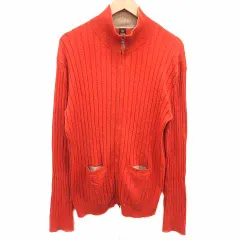 タケオキクチ TAKEO KIKUCHI カーディガン ニット 長袖 カシミヤ混 4 XL オレンジ /YK