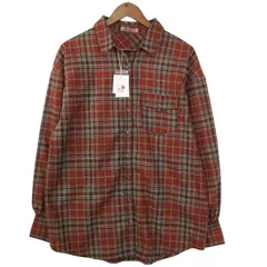 【新品 未使用】 NICE CLAUP ナイスクラップ 秋冬 ウール混★ 長袖 ワーク チェック ネル シャツ Sz.F レディース