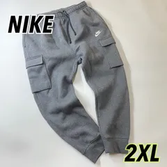 NIKE ナイキ スポーツウェア クラブ フリース メンズ トレーニング カーゴパンツ スウェットパンツ 裏起毛フリース （CD3130-071）グレー2XL