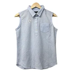 PEARLY GATES(パーリーゲイツ) ノースリーブポロシャツ サイズ0 XS レディース美品  - ライトブルー×白 刺繍