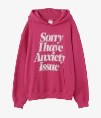SCULPTOR Social Anxiety Hoodie Cherry Pink