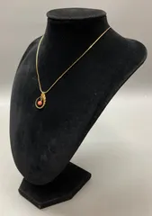 SN1052 桃色珊瑚？ 珊瑚？ ゴールド ネックレス アンティーク アクセサリー