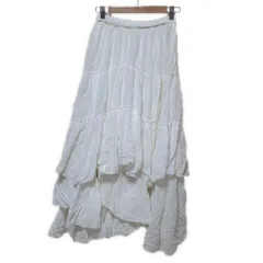 CASA FLINE(カーサフライン) ロングスカート サイズF レディース - アイボリー マキシ丈/ギャザー/フリル/ウエストゴム
