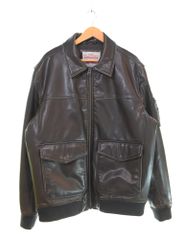 美品 Levi's リーバイス レザージャケットフライトジャケット MA-1 黒