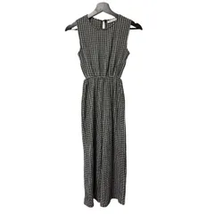 C450 ZARA KIDS ザラキッズ ギンガムチェック オールインワン 140 ブラック×ホワイト