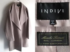 定価41800円 INDIVI インディヴィ 2020AW Menchi社 イタリア製生地使用 カシミヤ混 ウール ビーバービックカラーコート 38 ゆったり