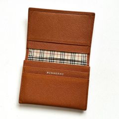 現行✨新品・未使用 バーバリー 名刺入れ ノバチェック レザー ロゴ型