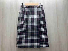 Burberrys‘/バーバリーズ ラップスカート 巻きスカート ウール チェック 金ボタン サイズ38 FXA06-068 レディース