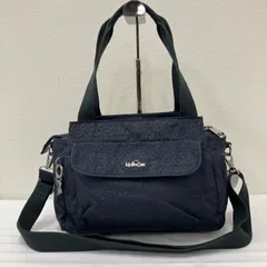 9541　Kipling キプリング 2way　ショルダーバッグ　トートバッグ　ハンドバッグ　ネイビー　紺　チャーム付き　モンキー　ゴリラ　軽量　カジュアル　シンプル　レディース　ポケット多数　フロントポケット