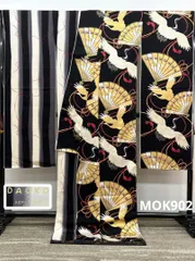 ブランド振袖 片身変わり 仮絵羽 金彩 正絹 未仕立て品 八掛付き MOK902