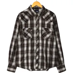 古着 ラングラー Wrangler チェック柄 長袖 ウエスタンシャツ メンズXL相当/eaa605006