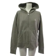 ポロ ラルフローレン POLO RALPH LAUREN ジップアップ パーカー フーディ ワンポイント グレー XS