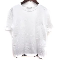 ザラ ZARA カットソー Tシャツ Uネック 半袖 M 白 ホワイト 黒 ブラック /RT