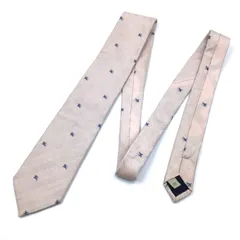 バーバリーロンドン ネクタイ ピンク ホースロゴ ノバチェック シルク BURBERRY LONDON ハイブランド 総柄 刺繍 裏地ロゴ 騎士