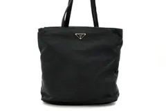 プラダ ショルダー バッグ トート 三角ロゴプレート 通勤鞄 Unisex テスートナイロン 黒 ブラック PRADA 5147h