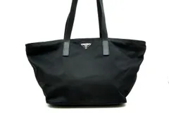 プラダ BR0408 ショルダーバッグ トート 三角ロゴプレート Unisex テスート ナイロン 黒 ブラック PRADA 5152h