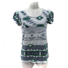 ジーナシス JEANASIS Tシャツ カットソー 半袖 総柄 F マルチカラー /YI