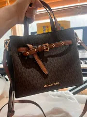 マイケルコース エミリア スモール サッチェルバッグ ブラウン