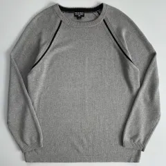 Polo ポロ ラルフローレン スペシャル 刺繍 グレー コットン ニット