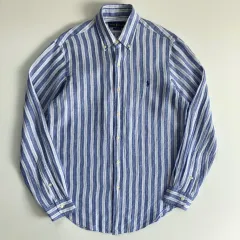 Polo ポロ ラルフローレン 新モデル 刺繍 ストライプ リネン シャツ