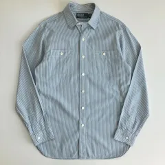 POLO ポロ ラルフローレン コットン ポケット ストライプ シャツ