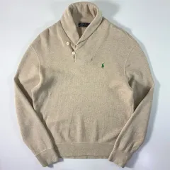 Polo ポロ ラルフローレン 刺繍 コットン ショールカラー ニット セーター