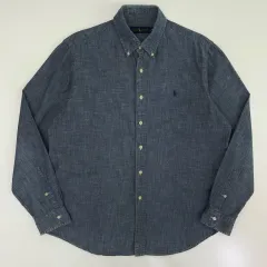 POLO ポロ ラルフローレン 刺繍 コットン シャンブレー シャツ