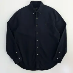 POLO ポロ ラルフローレン 刺繍 コットン ダークネイビー シャツ