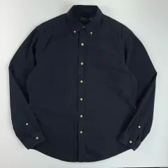 POLO ポロ ラルフローレン 新モデル 刺繍 コットン ネイビー シャツ