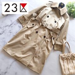 23区 コットンポリエステルギャバジン ショート トレンチ コート