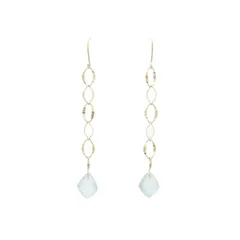 【新品】K10YG アクアマリン ピアス