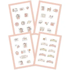 【耐水／耐久】くすみカラー・匿名配送・母子手帳シール・マタニティフレークシール・妊娠記録シール