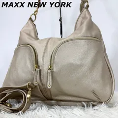 マックスニューヨーク MAXX NEW YORK ショルダーバッグ 2WAY A4サイズ対応 大容量 ゴールド金具 肩かけ 斜め掛け クロスボディー 手持ち 手提げ 本革 レザー シボ革