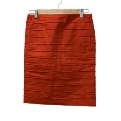 Drawer(ドゥロワー) スカート サイズ36 S レディース美品  - オレンジレッド ひざ丈のサムネイル