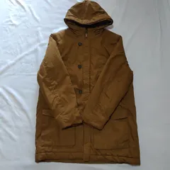 H&M エイチアンドエム DIVIDED フード付きダウンコート キルティングジャケット サイズ:L カラー:キャメル ブラウン 茶色 W-93