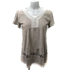 イーストボーイ EAST BOY チュニック カットソー 半袖 レース 11 L モカ /YI