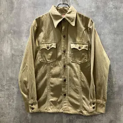 70s USA製 LEVI'S 長袖シャツ ウエスタンシャツ size L ブラウン リーバイス  