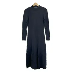 RalphLauren(ラルフローレン) ワンピース サイズM レディース - 黒 クルーネック/長袖/ロング/ニット