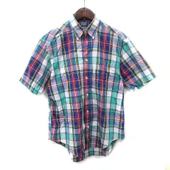 イーストボーイ EAST BOY シャツ ボタンダウン 半袖 チェック M マルチカラー /YI