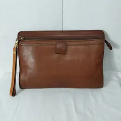 Burberrys バーバリーズ クラッチバッグ セカンドバッグ 裏地 ノバチェック スクエア レザー 本革 vintage ブラウン系 B448