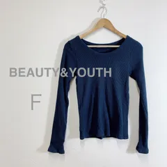 BEAUTY&YOUTH UNITEDARROWS ビューティーアンドユース ユナイテッドアローズ コットンリブラウンドネックカットソー 長袖トップス ベーシック シンプルコーデ 大人カジュアル きれいめ F