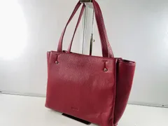★美品 BARCOS バルコス トートバッグ レザー 赤 シュリンクレザー 肩掛け 中古品 管理2M255