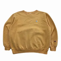 チャンピオン スウェット メンズ XLサイズ マスタード オレンジ トレーナー シンプル 定番 90s