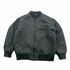 ユニクロ MA-1 フライトジャケット キッズ 150 ダークグリーン ナイロンジャケット 防寒 アウター 中綿 子供用